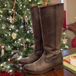 Frye Melissa inside zip boots color graphite size 8 1/2 EUC
